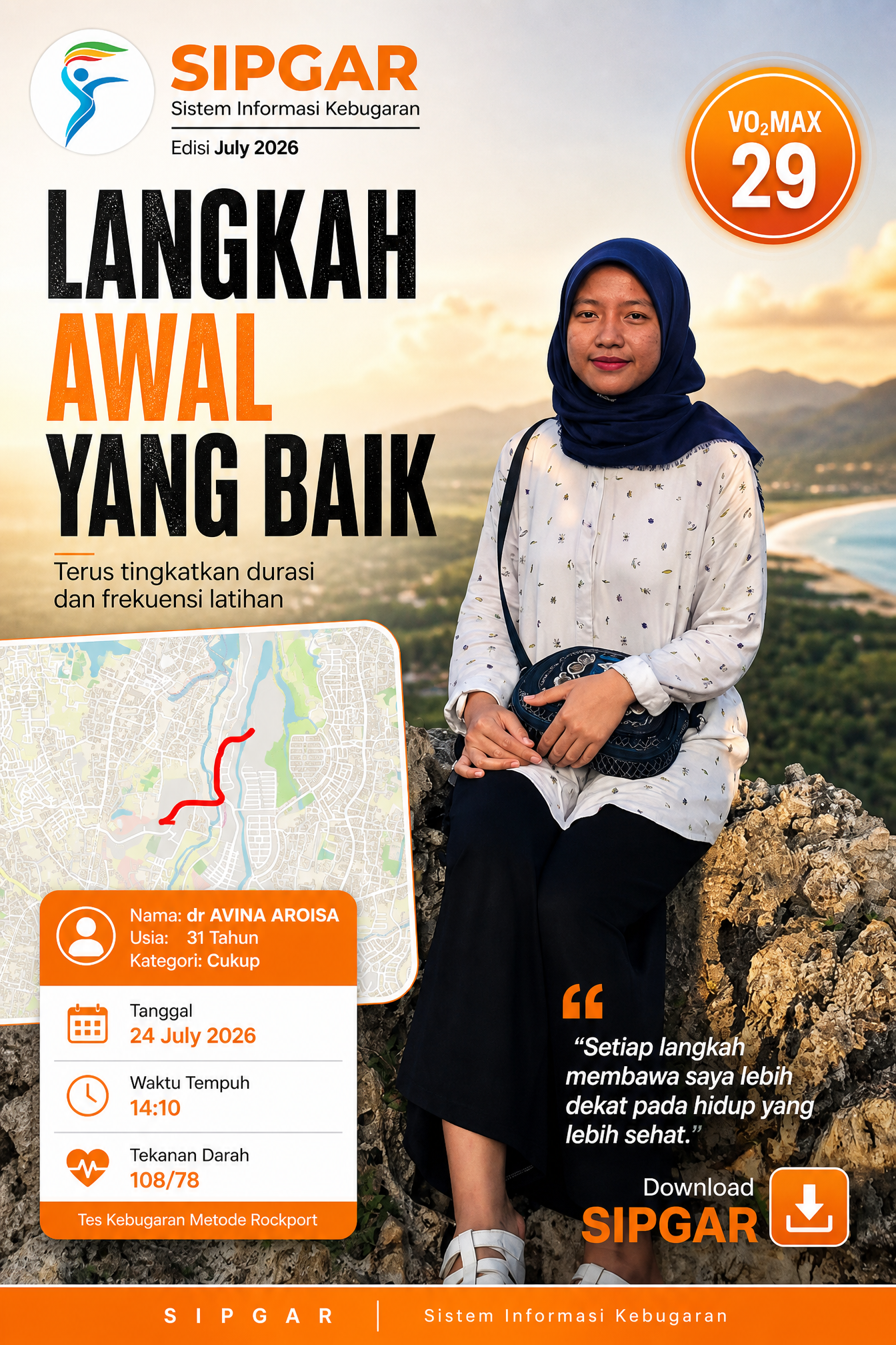 Cover hasil tes kebugaran dr AVINA AROISA