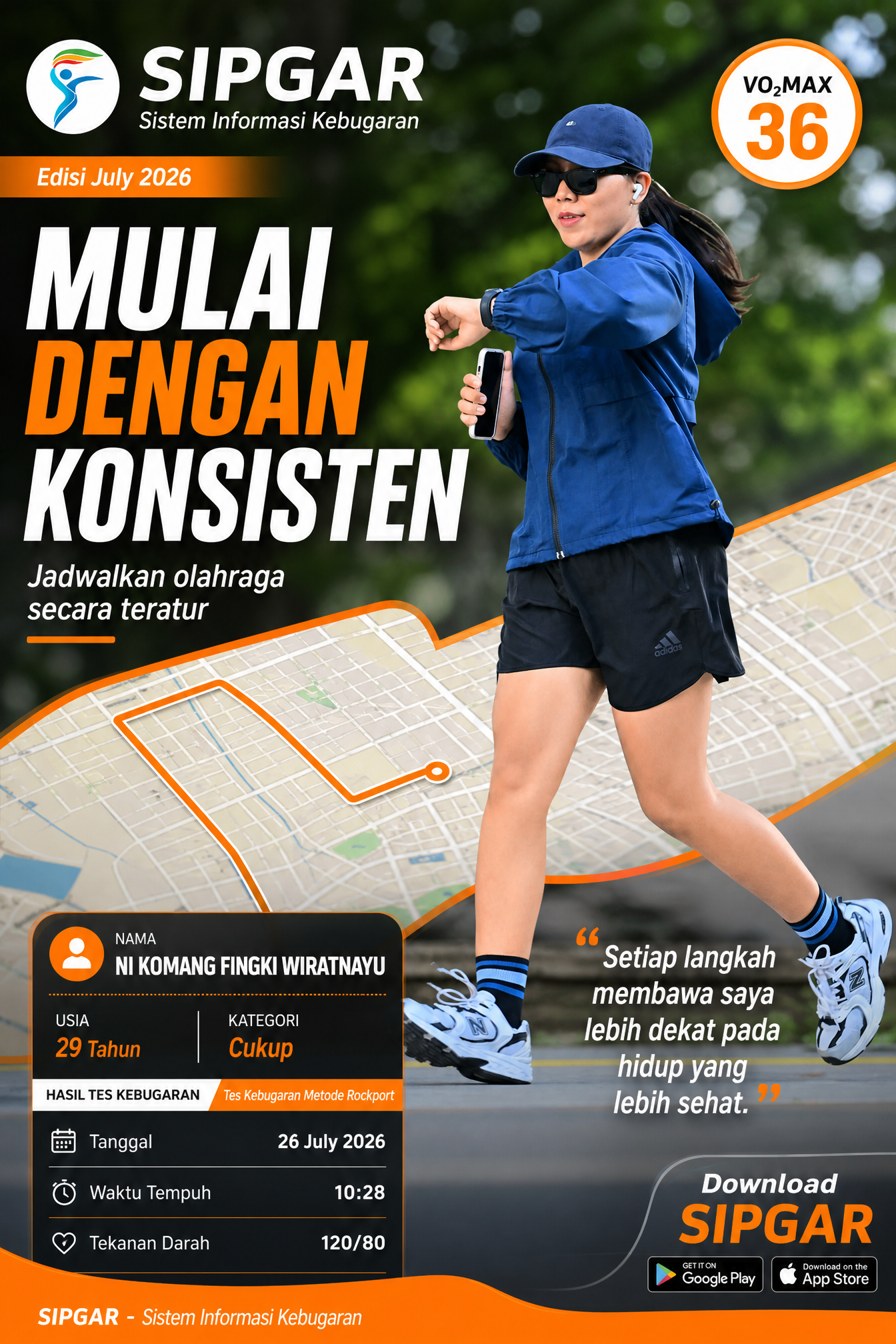 Cover hasil tes kebugaran NI KOMANG FINGKI WIRATNAYU