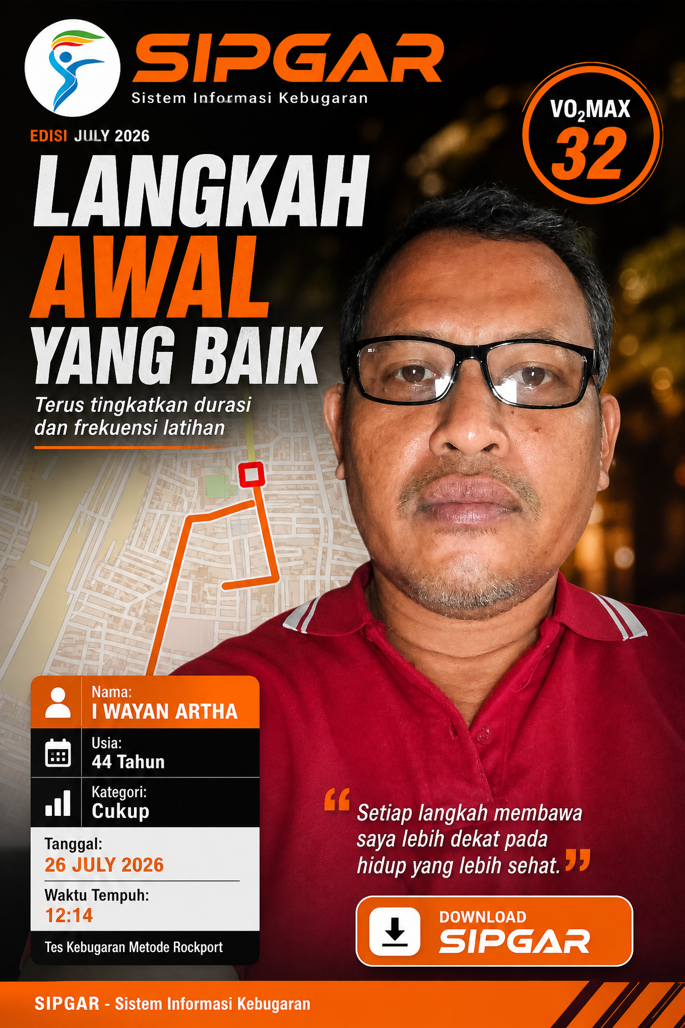 Cover hasil tes kebugaran I WAYAN ARTHA