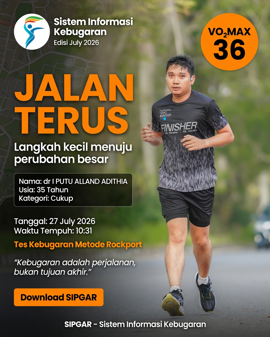 Cover hasil tes kebugaran dr I PUTU ALLAND ADITHIA