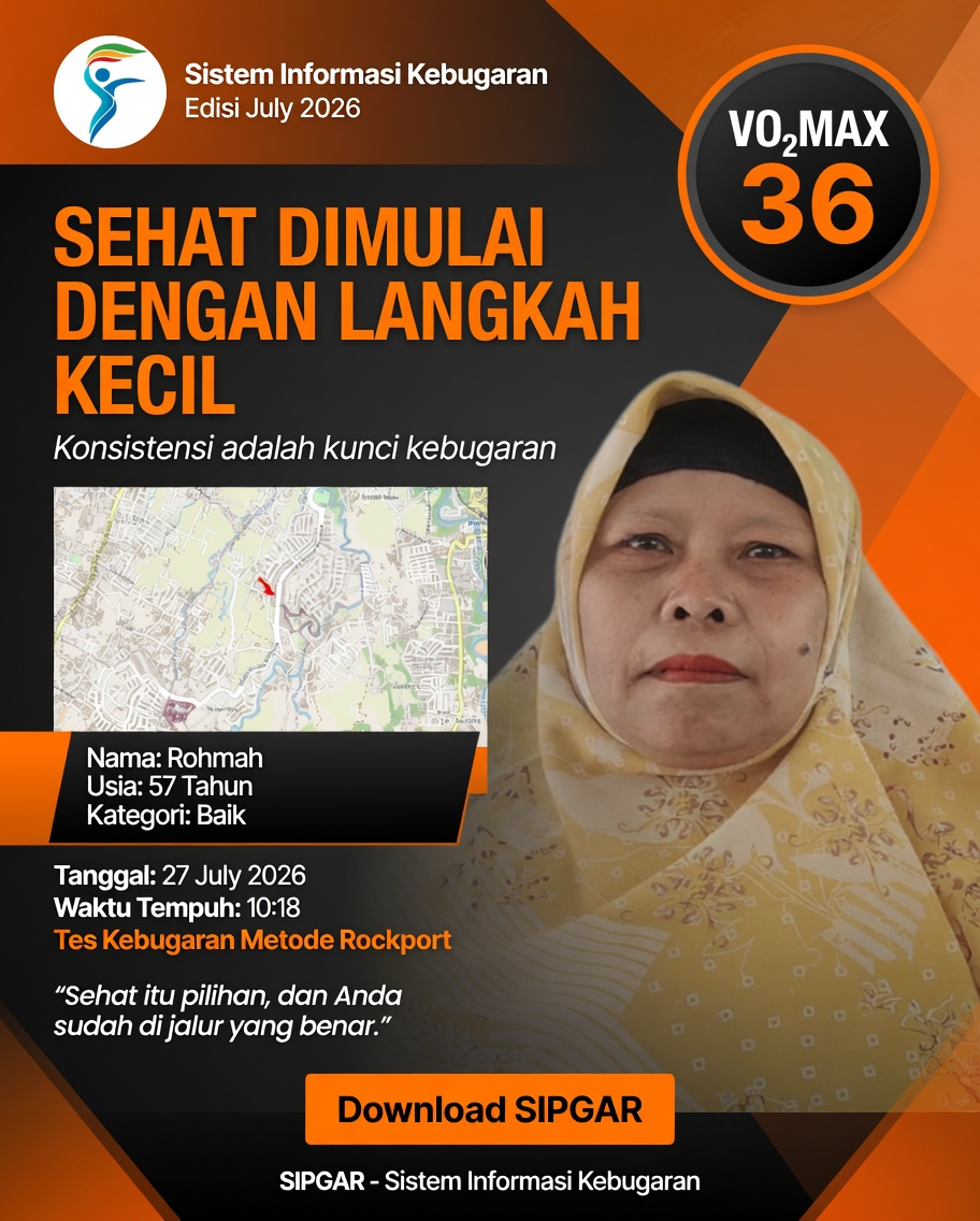 Cover hasil tes kebugaran Rohmah