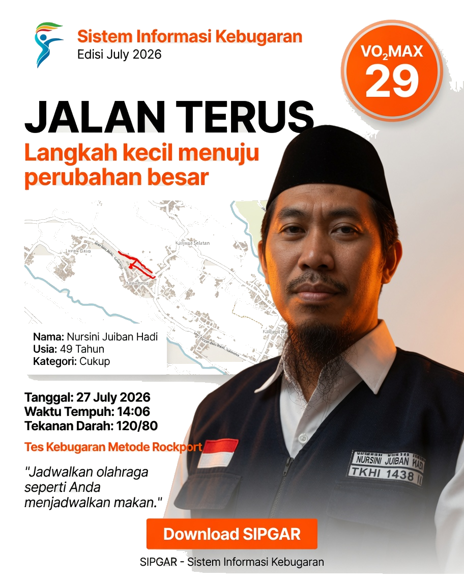 Cover hasil tes kebugaran Nursini Juiban Hadi