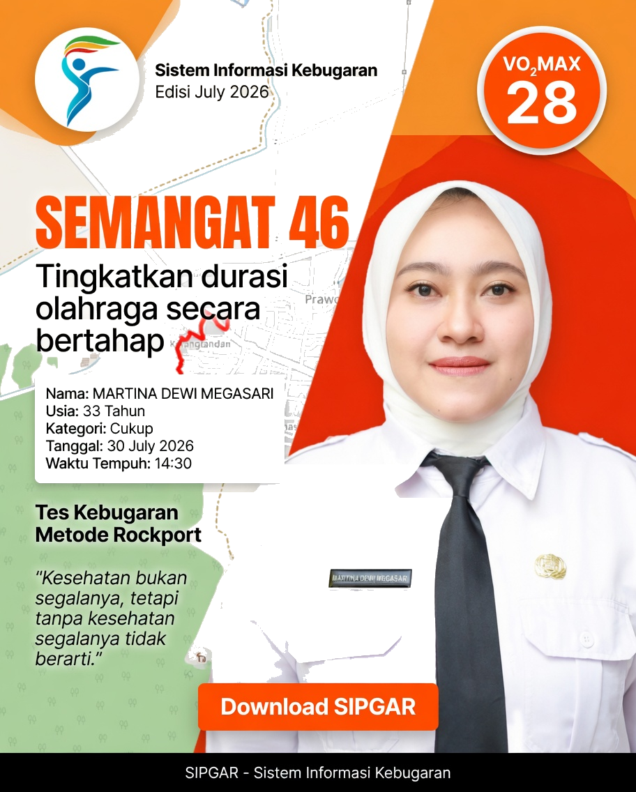 Cover hasil tes kebugaran MARTINA DEWI MEGASARI
