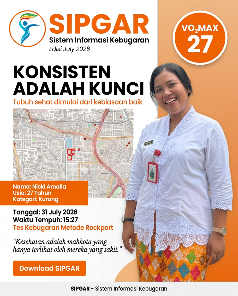 Cover hasil tes kebugaran Nicki Amalia
