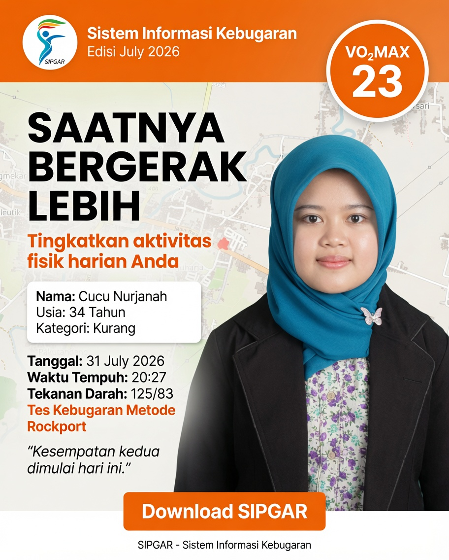 Cover hasil tes kebugaran Cucu Nurjanah