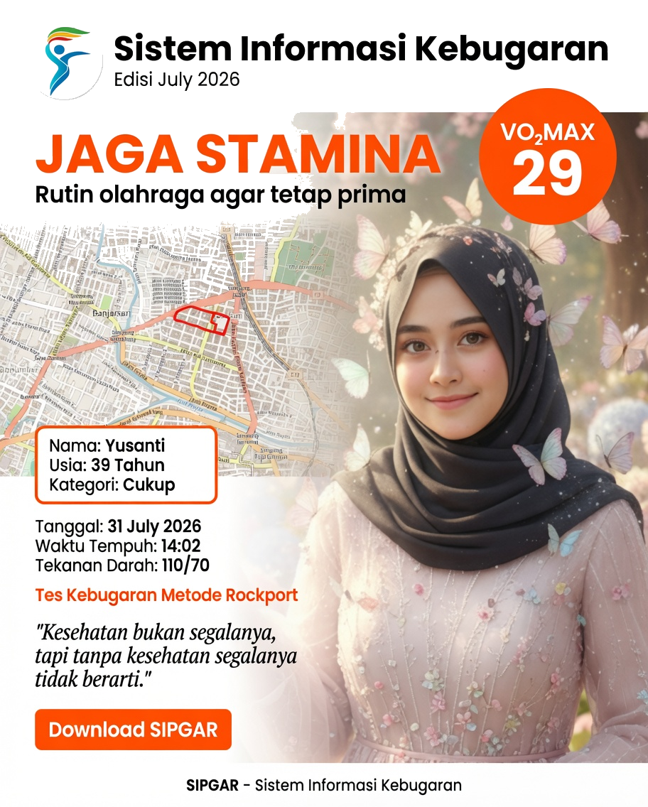 Cover hasil tes kebugaran Yusanti