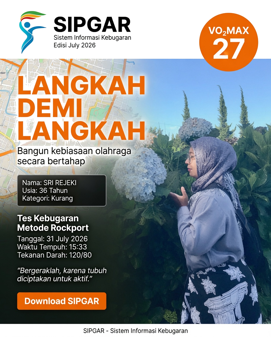 Cover hasil tes kebugaran SRI REJEKI
