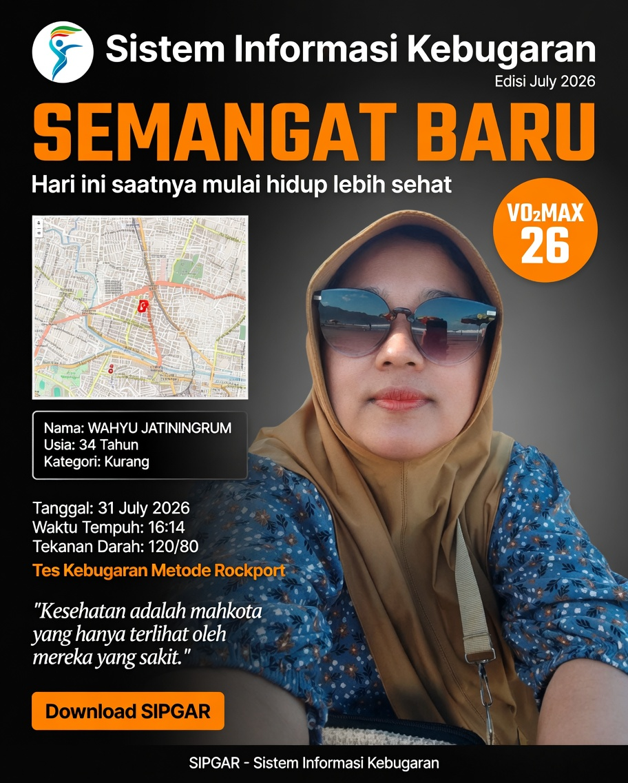 Cover hasil tes kebugaran WAHYU JATININGRUM