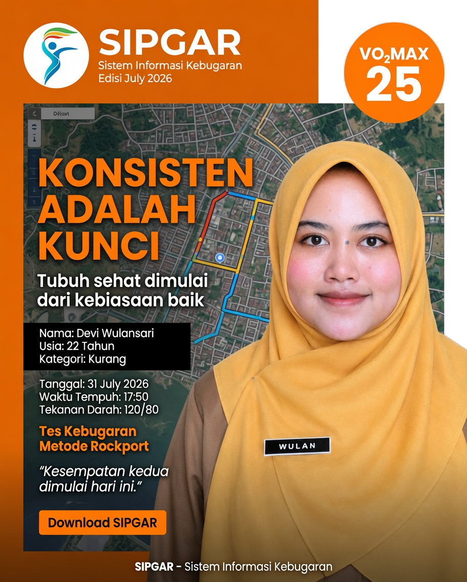 Cover hasil tes kebugaran Devi Wulansari