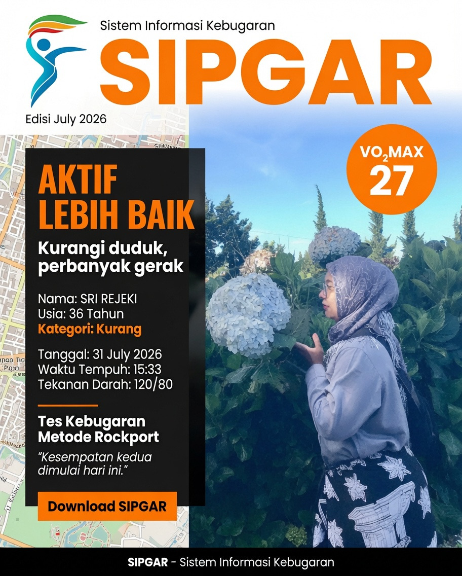 Cover hasil tes kebugaran SRI REJEKI