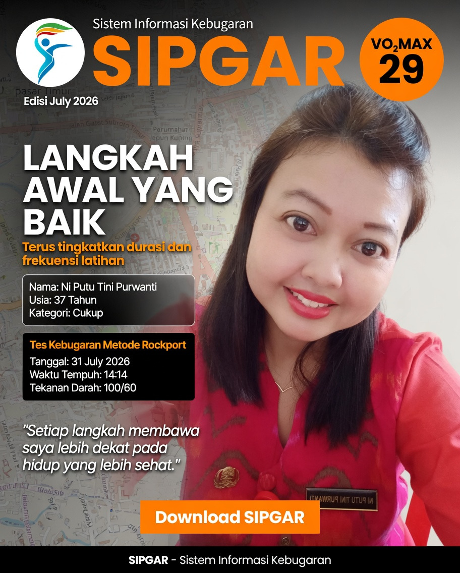 Cover hasil tes kebugaran Ni Putu Tini Purwanti