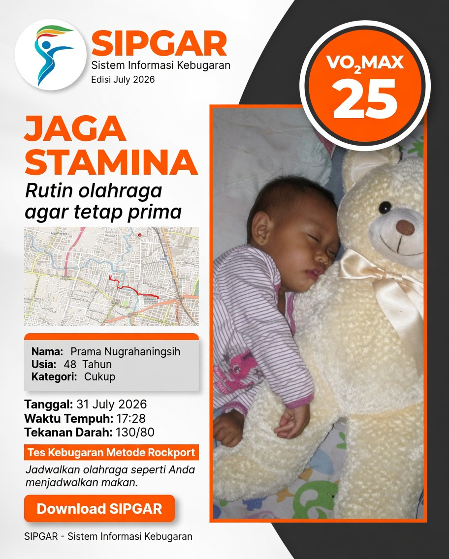 Cover hasil tes kebugaran Prama Nugrahaningsih