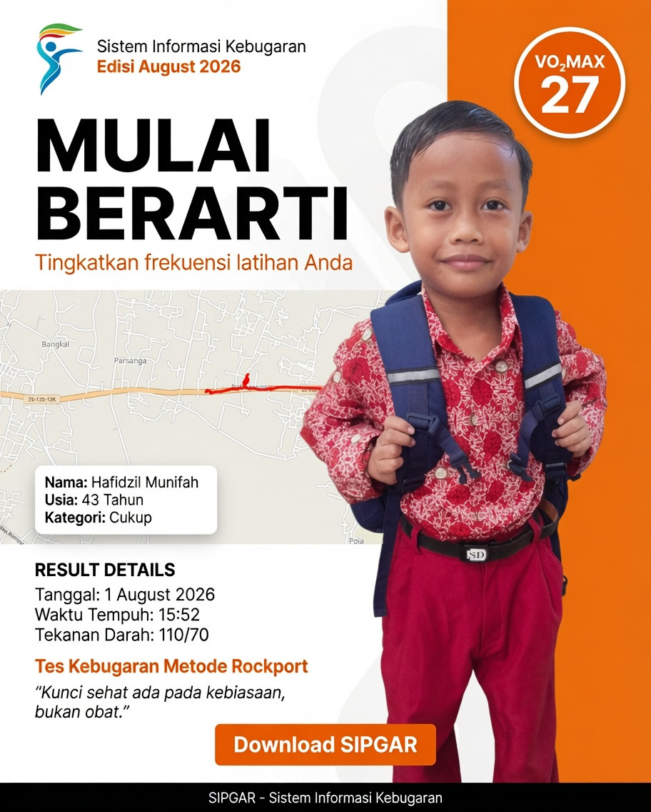 Cover hasil tes kebugaran Hafidzil Munifah