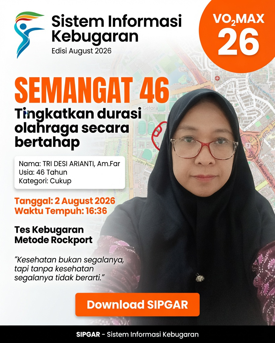 Cover hasil tes kebugaran TRI DESI ARIANTI, Am.Far