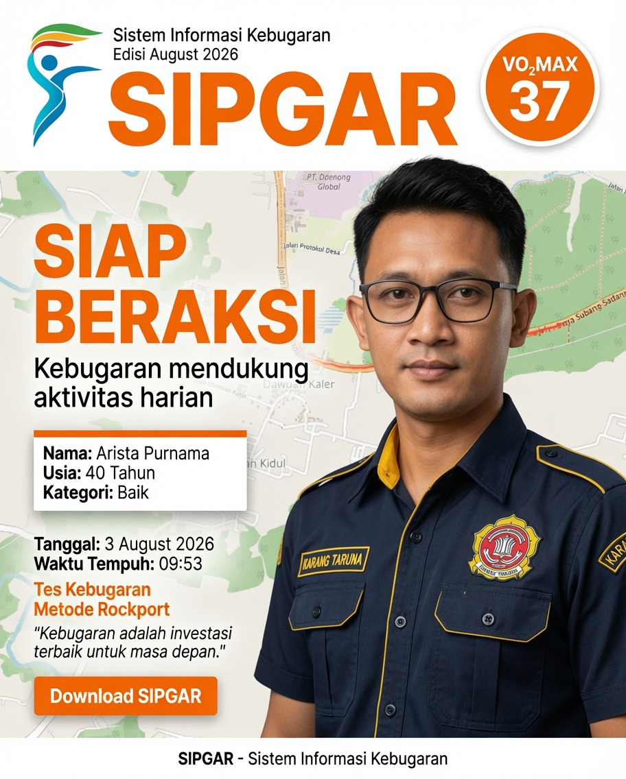 Cover hasil tes kebugaran Arista Purnama