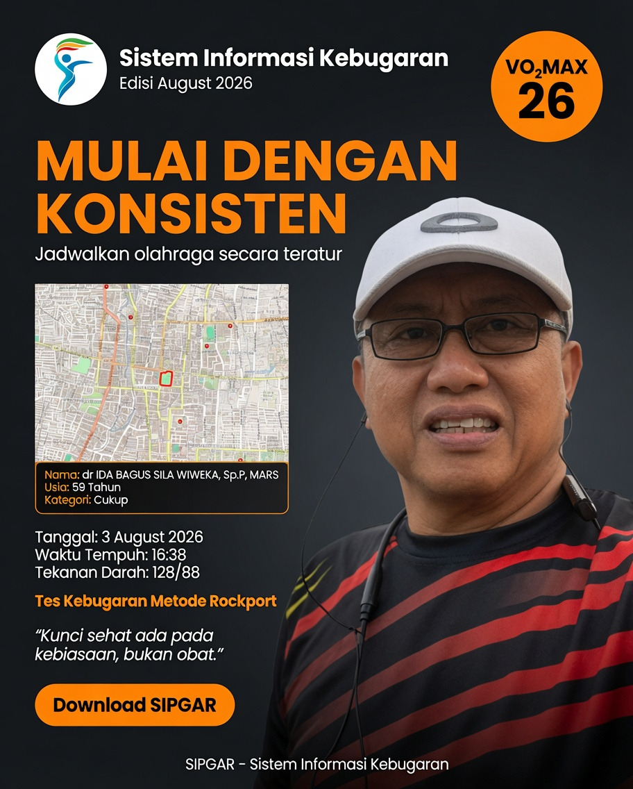 Cover hasil tes kebugaran dr IDA BAGUS SILA WIWEKA, Sp.P, MARS
