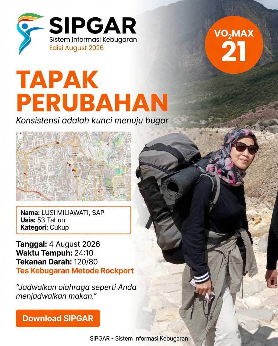 Cover hasil tes kebugaran LUSI MILIAWATI, SAP