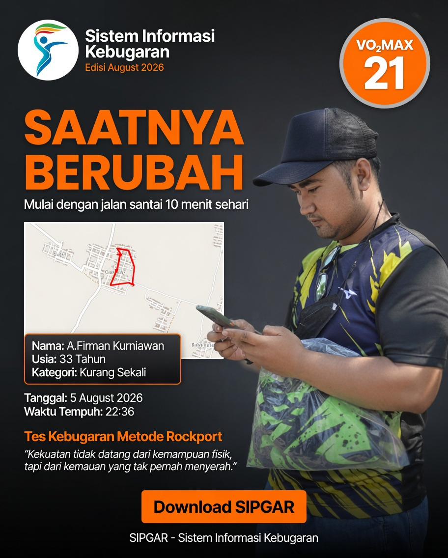 Cover hasil tes kebugaran A.Firman Kurniawan