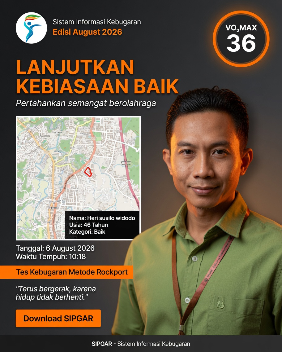 Cover hasil tes kebugaran Heri susilo widodo