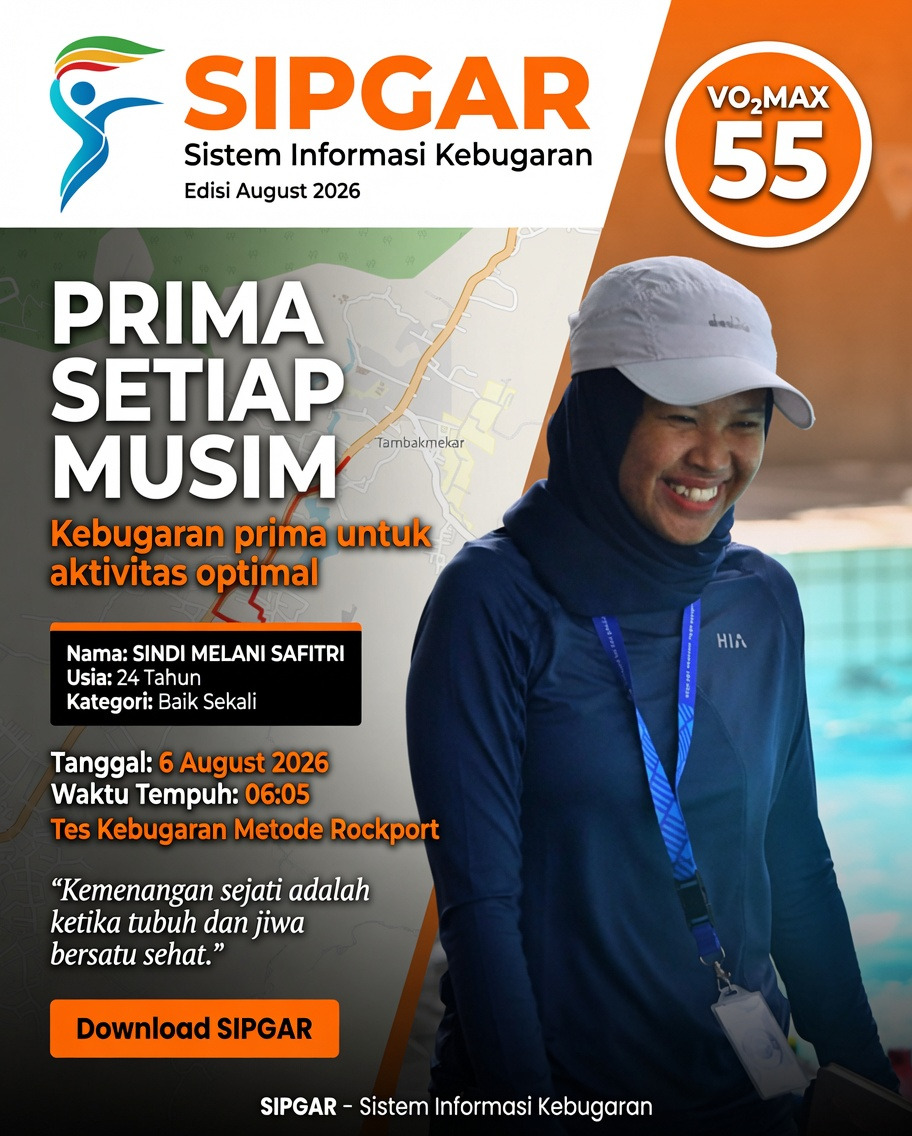 Cover hasil tes kebugaran SINDI MELANI SAFITRI