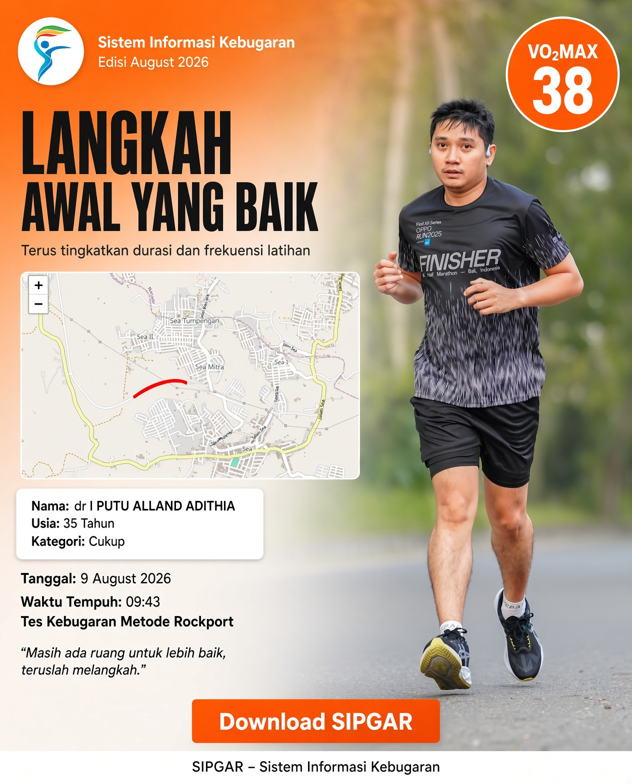 Cover hasil tes kebugaran dr I PUTU ALLAND ADITHIA