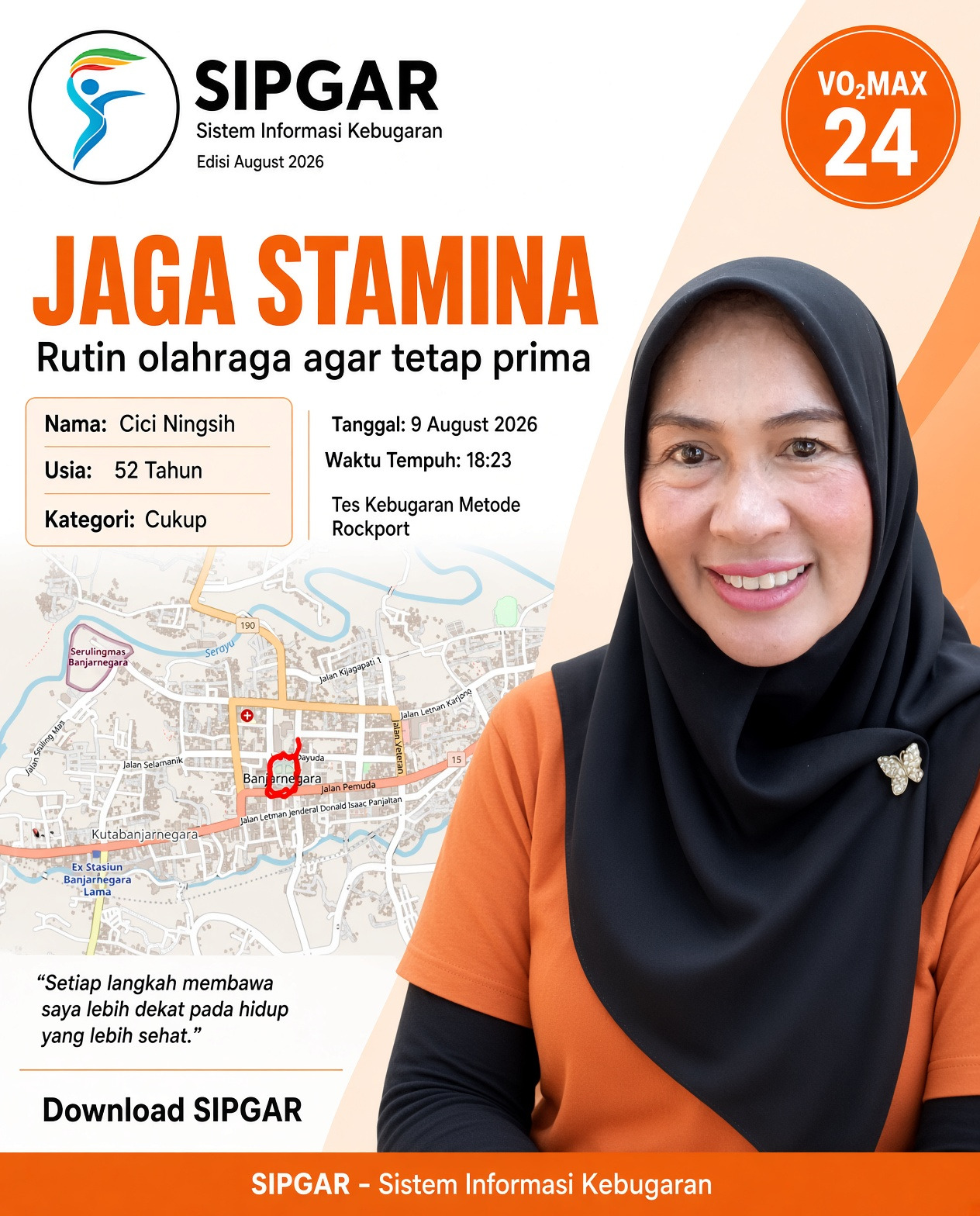 Cover hasil tes kebugaran Ciciningsih