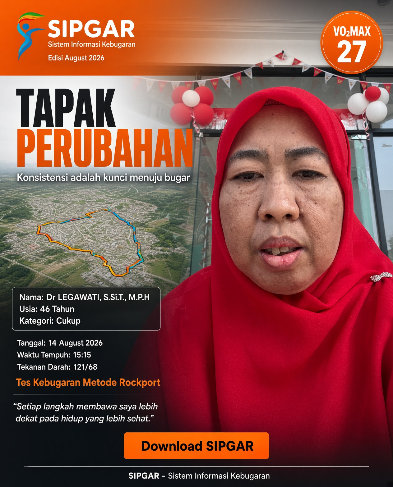 Cover hasil tes kebugaran Dr LEGAWATI, S.Si.T., M.P.H