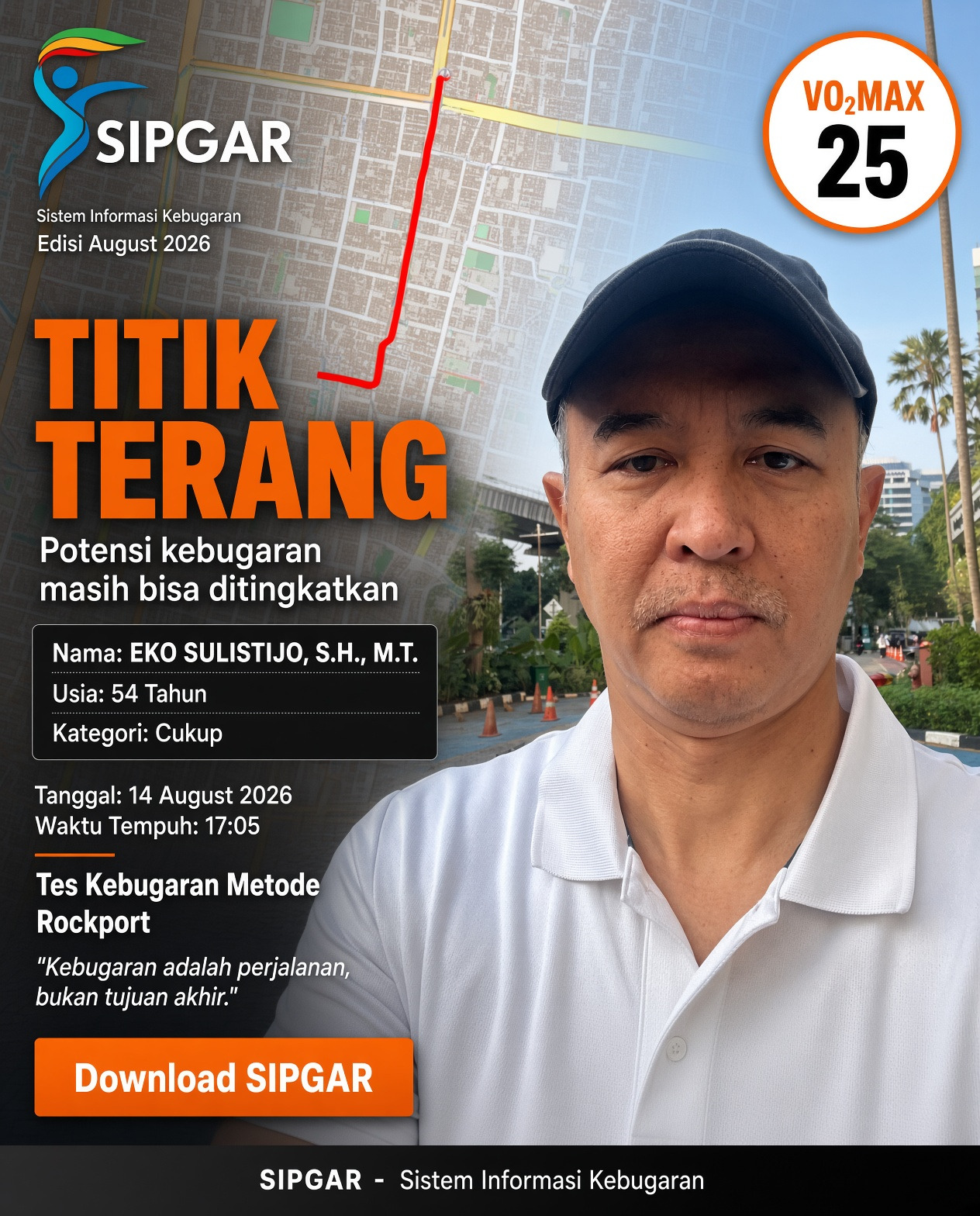 Cover hasil tes kebugaran EKO SULISTIJO, S.H., M.T.