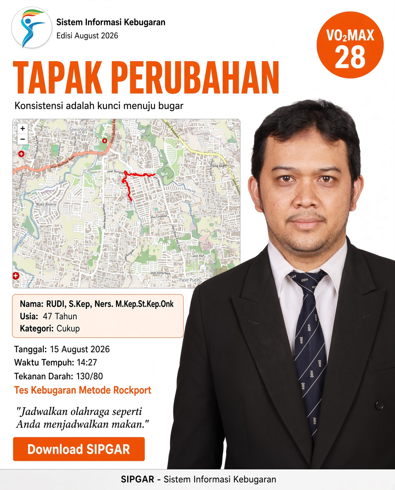 Cover hasil tes kebugaran RUDI, S.Kep, Ners. M.Kep.Sp.Kep.Onk