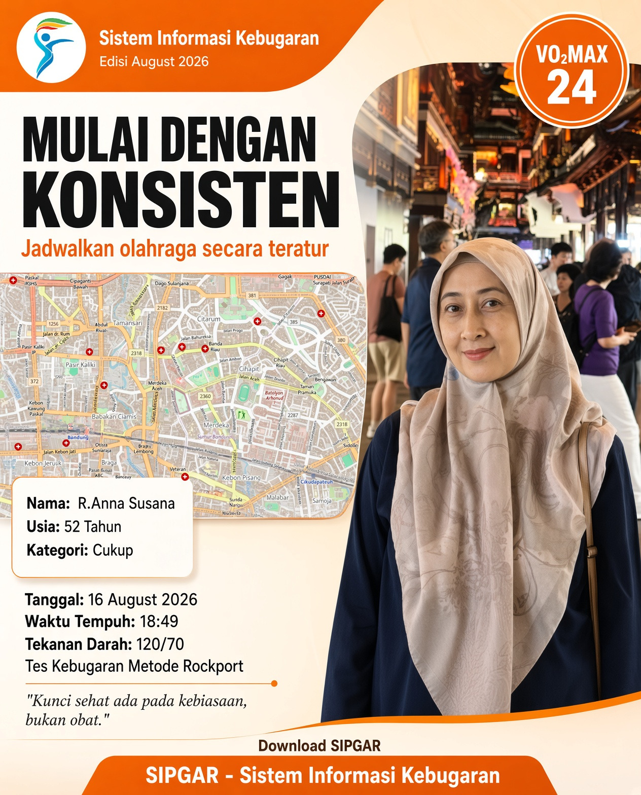 Cover hasil tes kebugaran R.Anna Susana