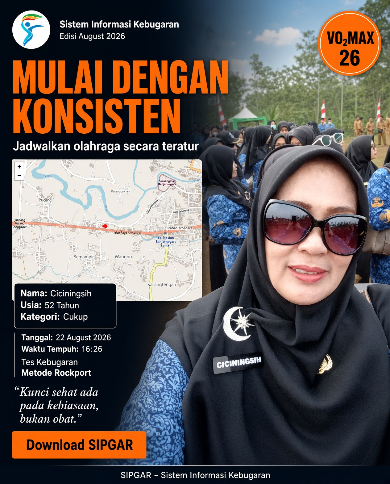 Cover hasil tes kebugaran Ciciningsih