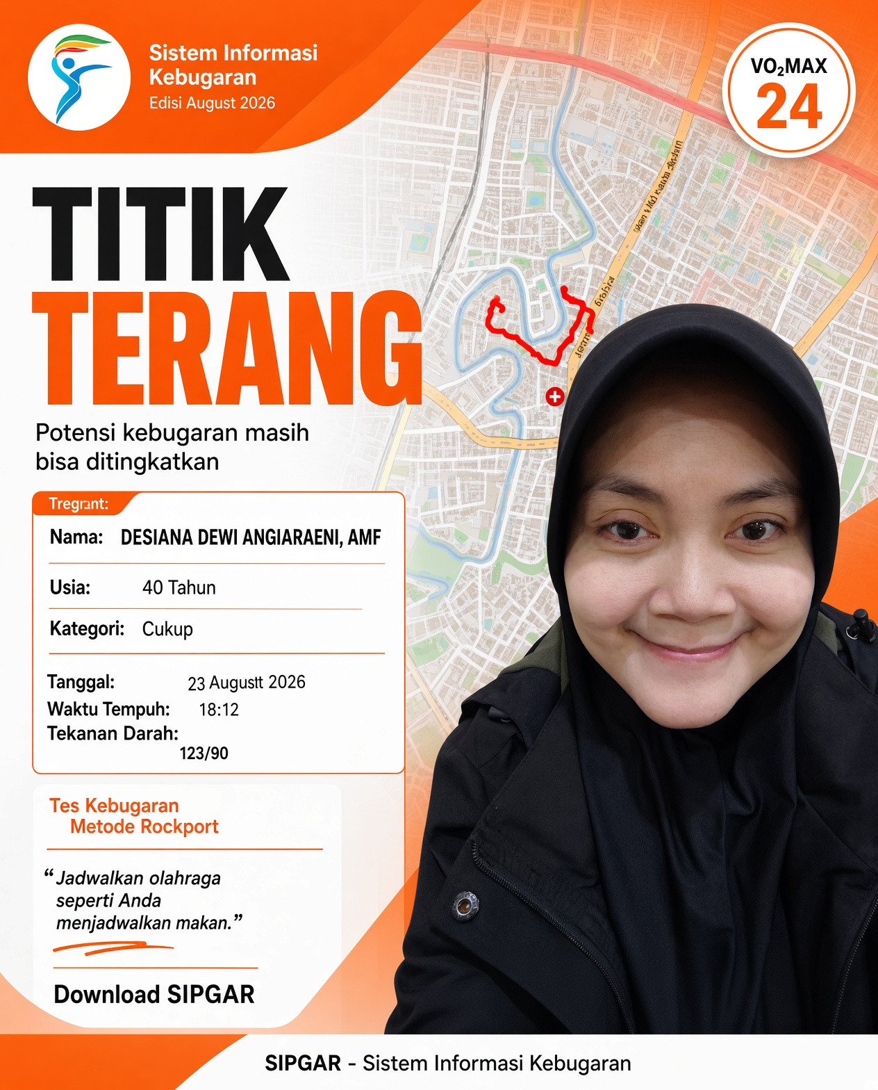 Cover hasil tes kebugaran DESIANA DEWI ANGGARAENI, AMF