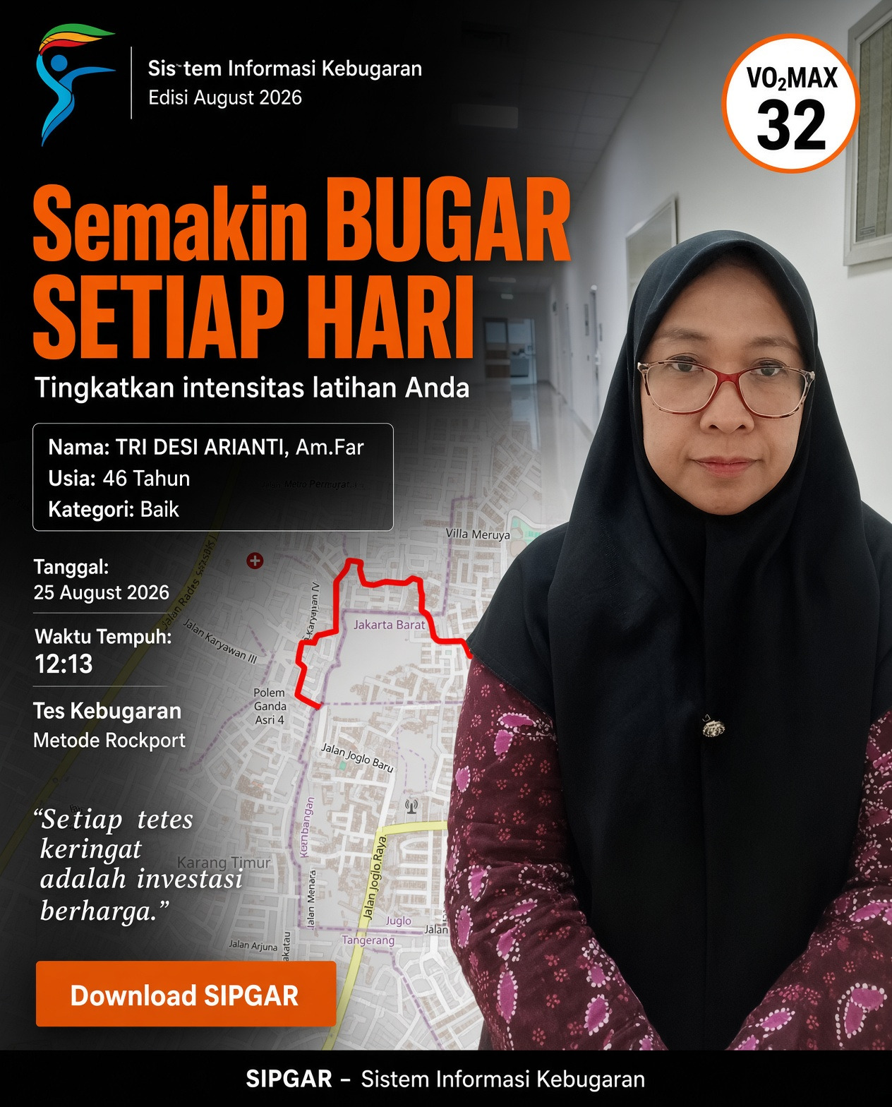 Cover hasil tes kebugaran TRI DESI ARIANTI, Am.Far
