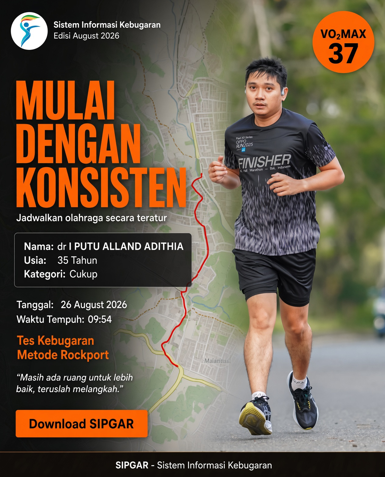 Cover hasil tes kebugaran dr I PUTU ALLAND ADITHIA