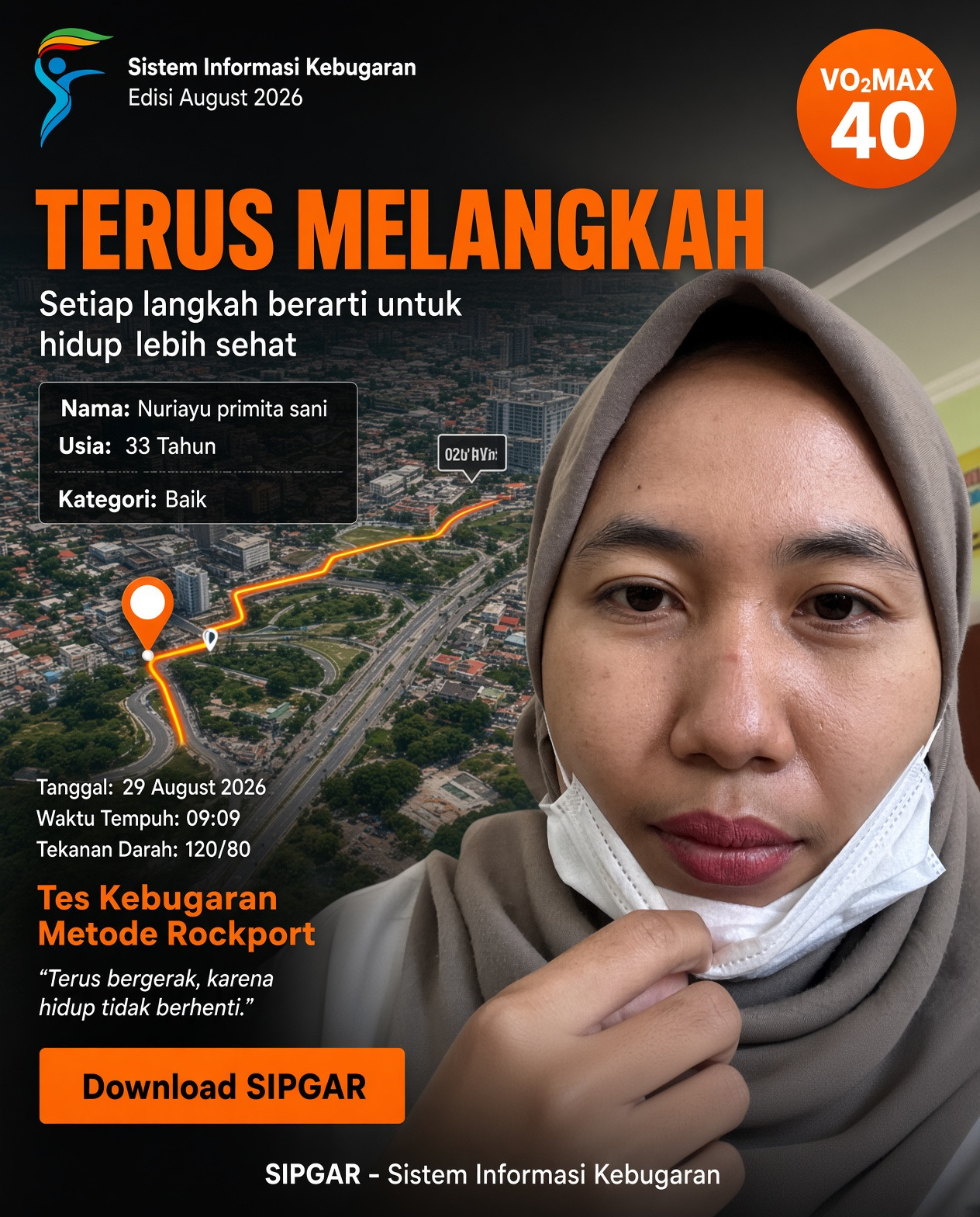 Cover hasil tes kebugaran Nuriayu primita sani