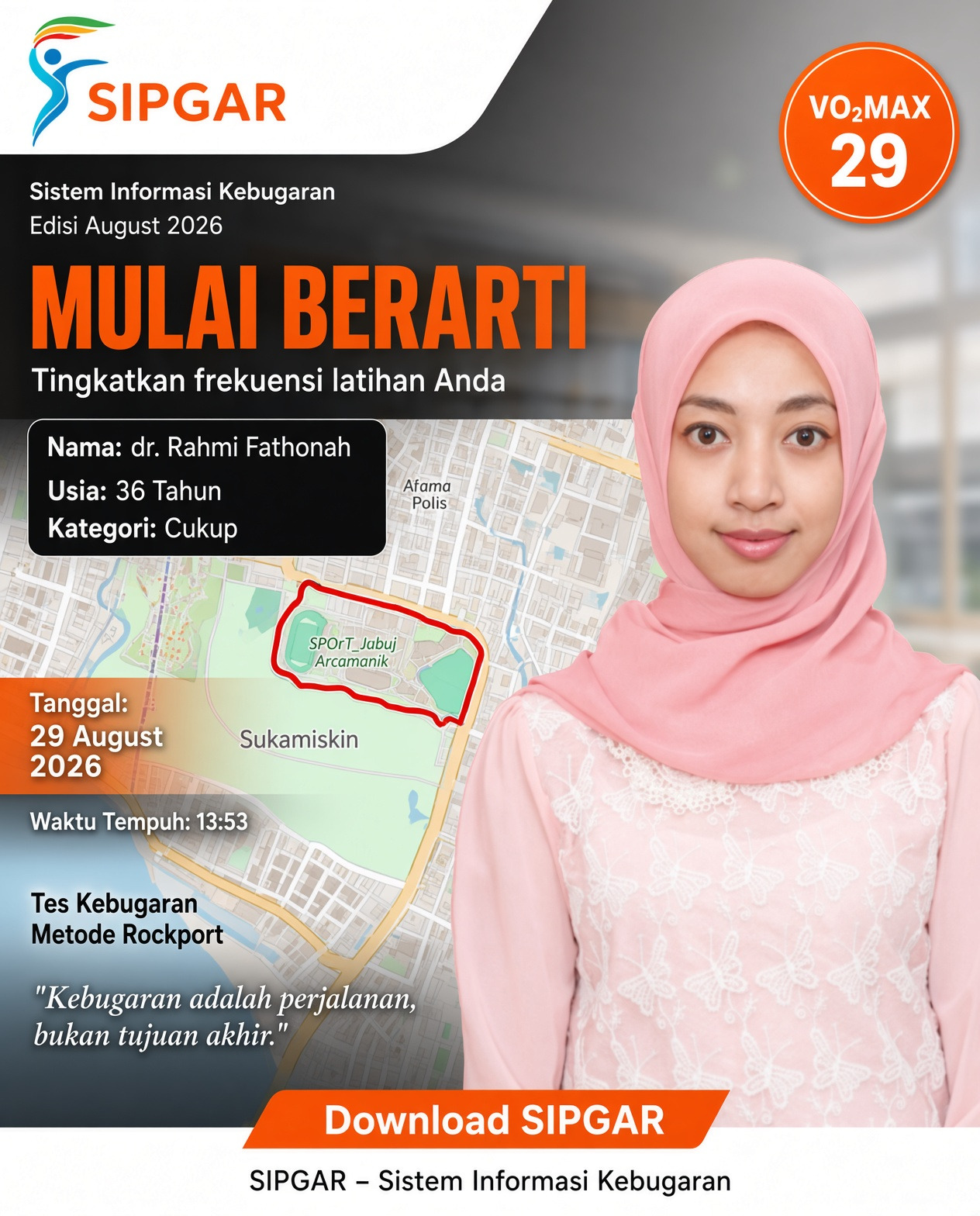Cover hasil tes kebugaran dr. Rahmi Fathonah