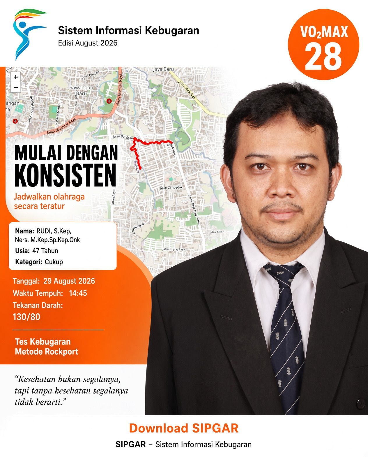 Cover hasil tes kebugaran RUDI, S.Kep, Ners. M.Kep.Sp.Kep.Onk