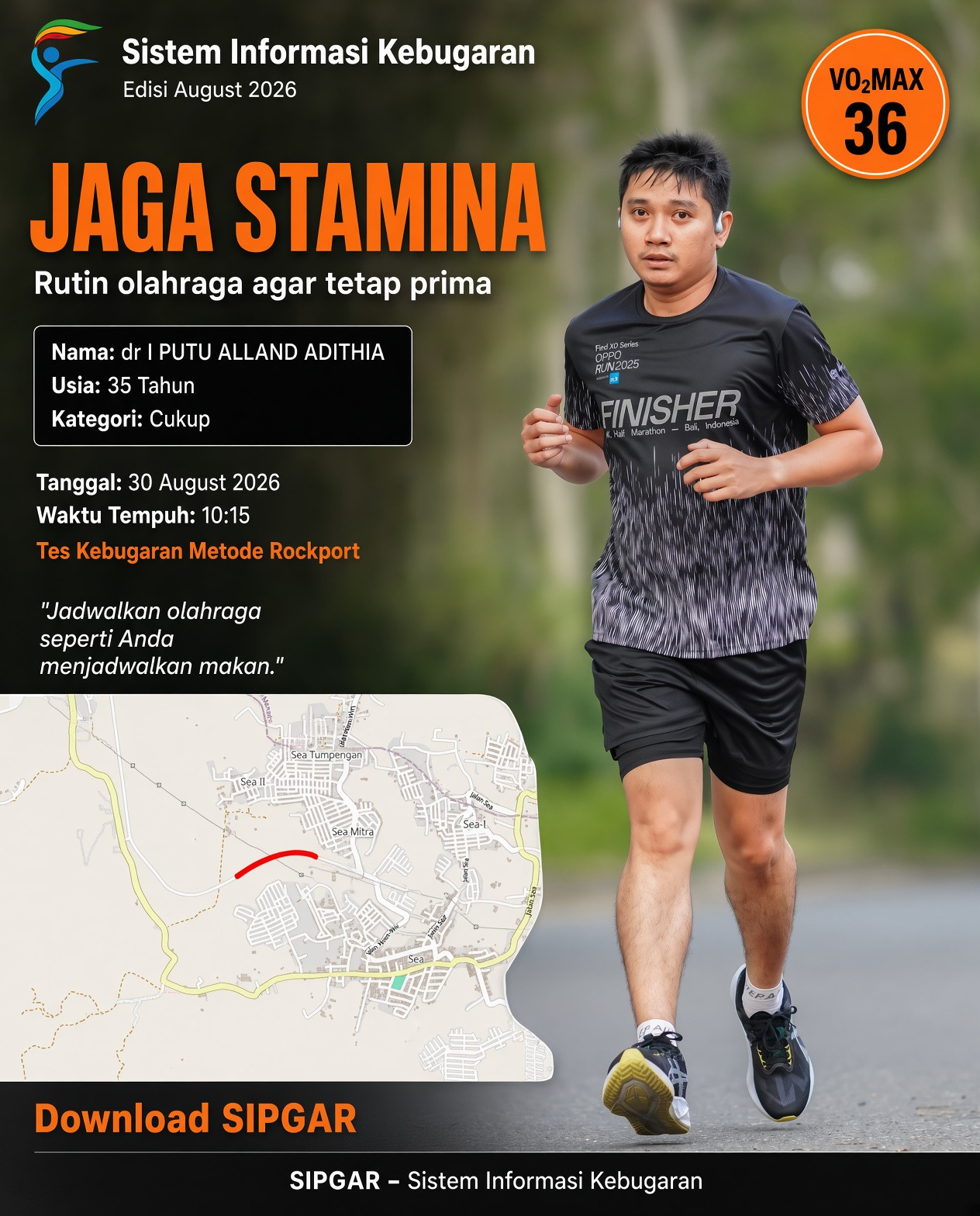 Cover hasil tes kebugaran dr I PUTU ALLAND ADITHIA