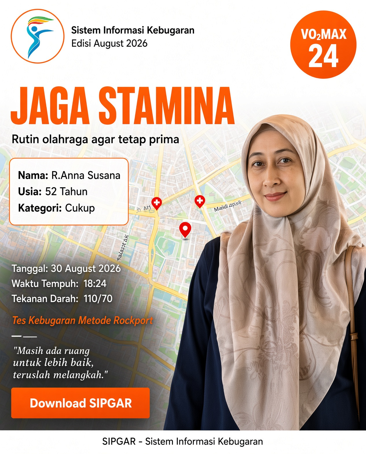 Cover hasil tes kebugaran R.Anna Susana