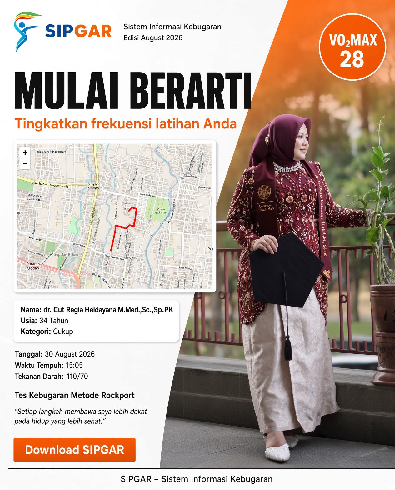 Cover hasil tes kebugaran dr. Cut Regia Heldayana M.Med.,Sc.,Sp.PK