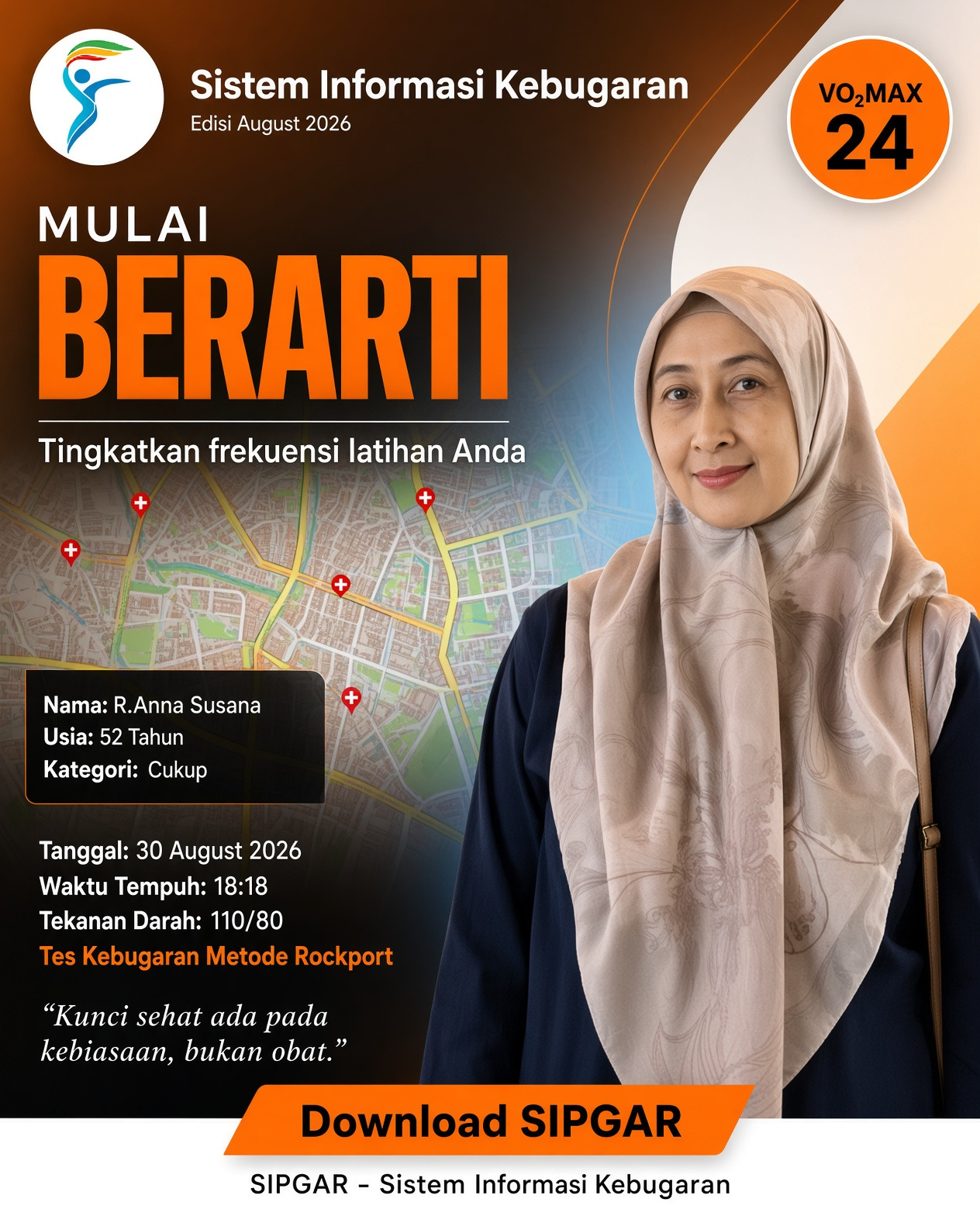 Cover hasil tes kebugaran R.Anna Susana