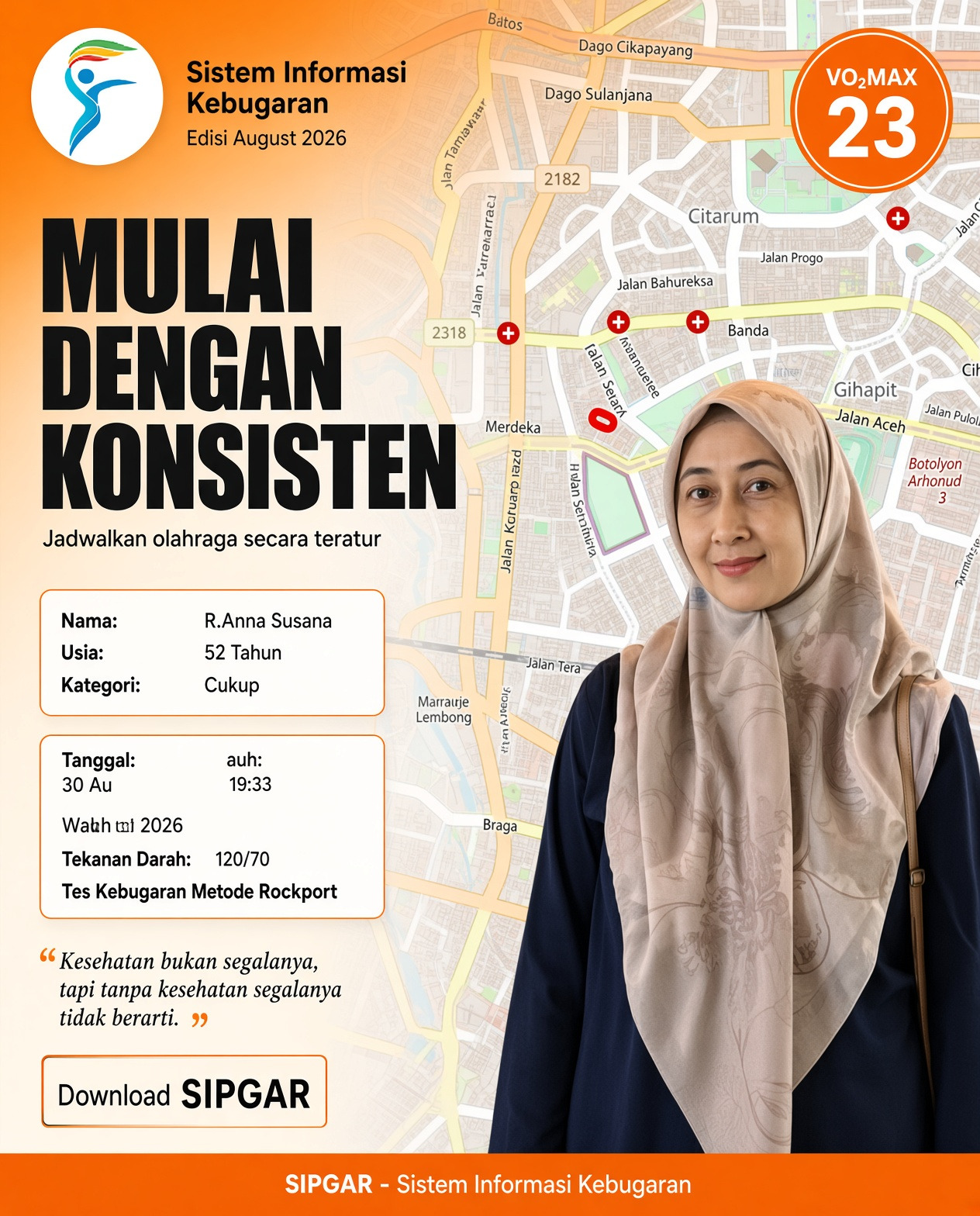 Cover hasil tes kebugaran R.Anna Susana