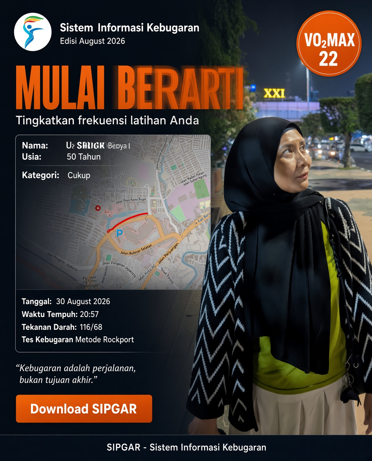 Cover hasil tes kebugaran NELLY ARIYANTI