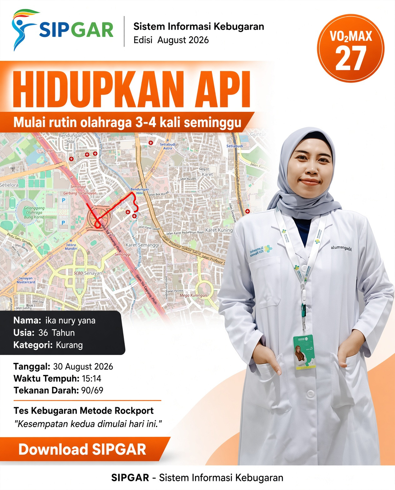 Cover hasil tes kebugaran ika nury yana