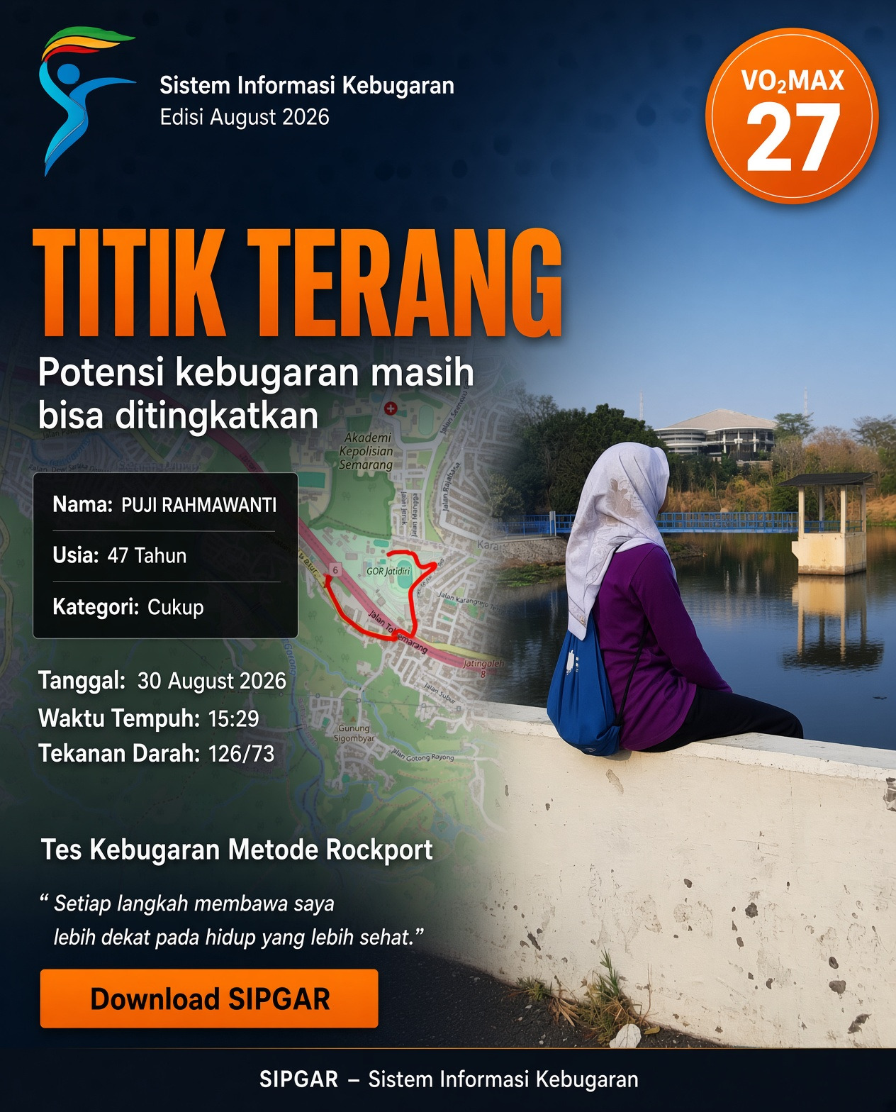 Cover hasil tes kebugaran PUJI RAHMAWANTI