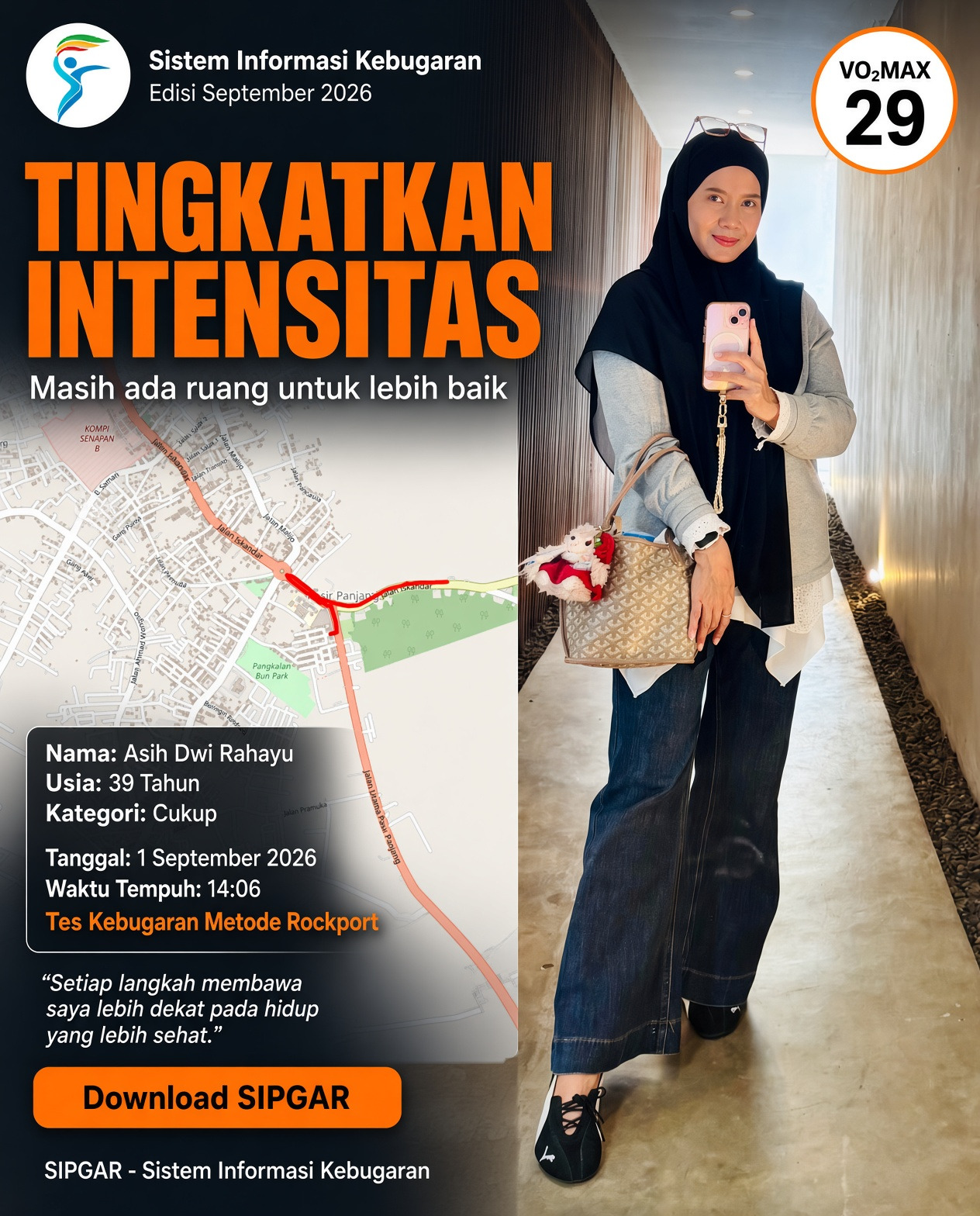 Cover hasil tes kebugaran Asih Dwi Rahayu
