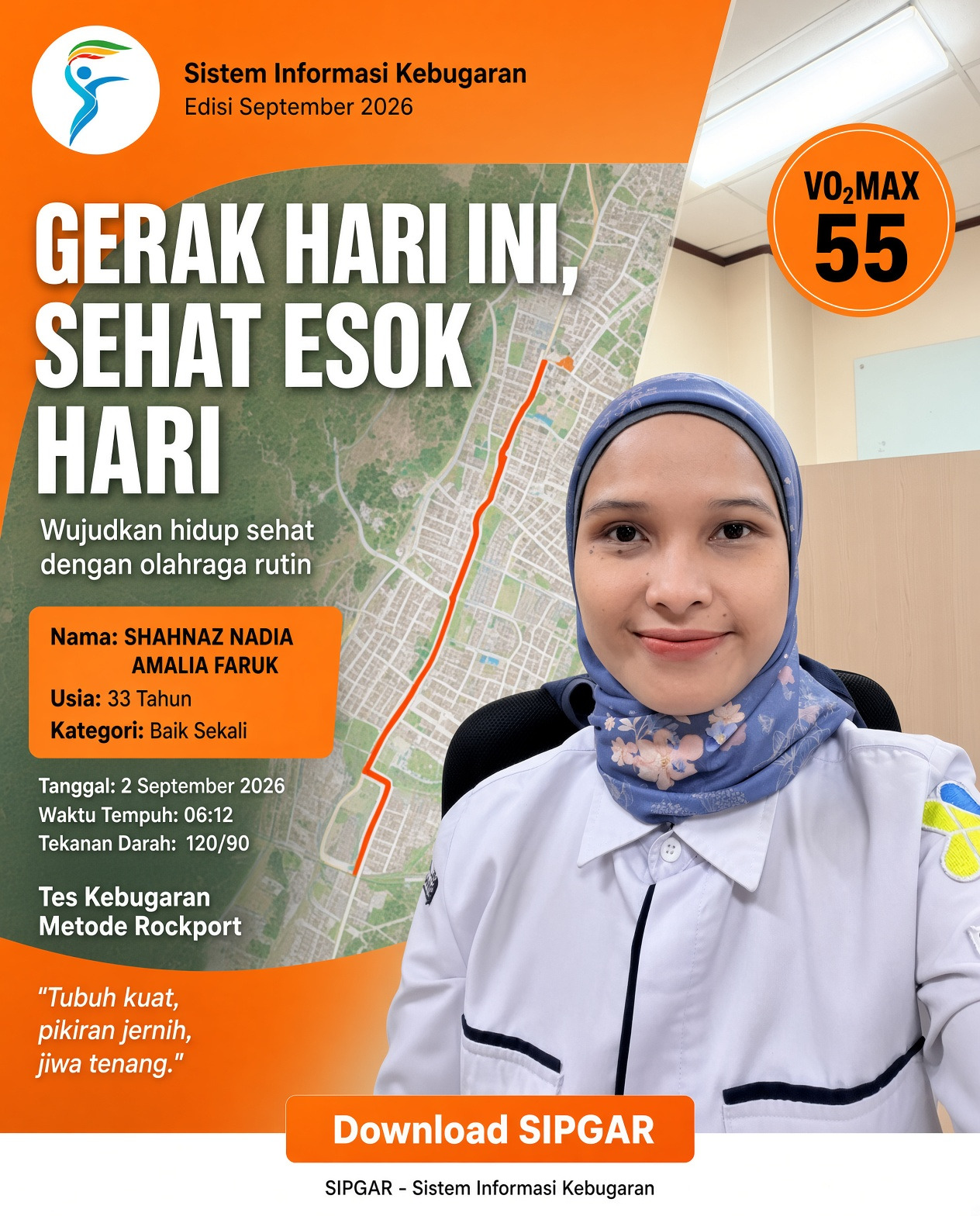 Cover hasil tes kebugaran SHAHNAZ NADIA AMALIA FARUK