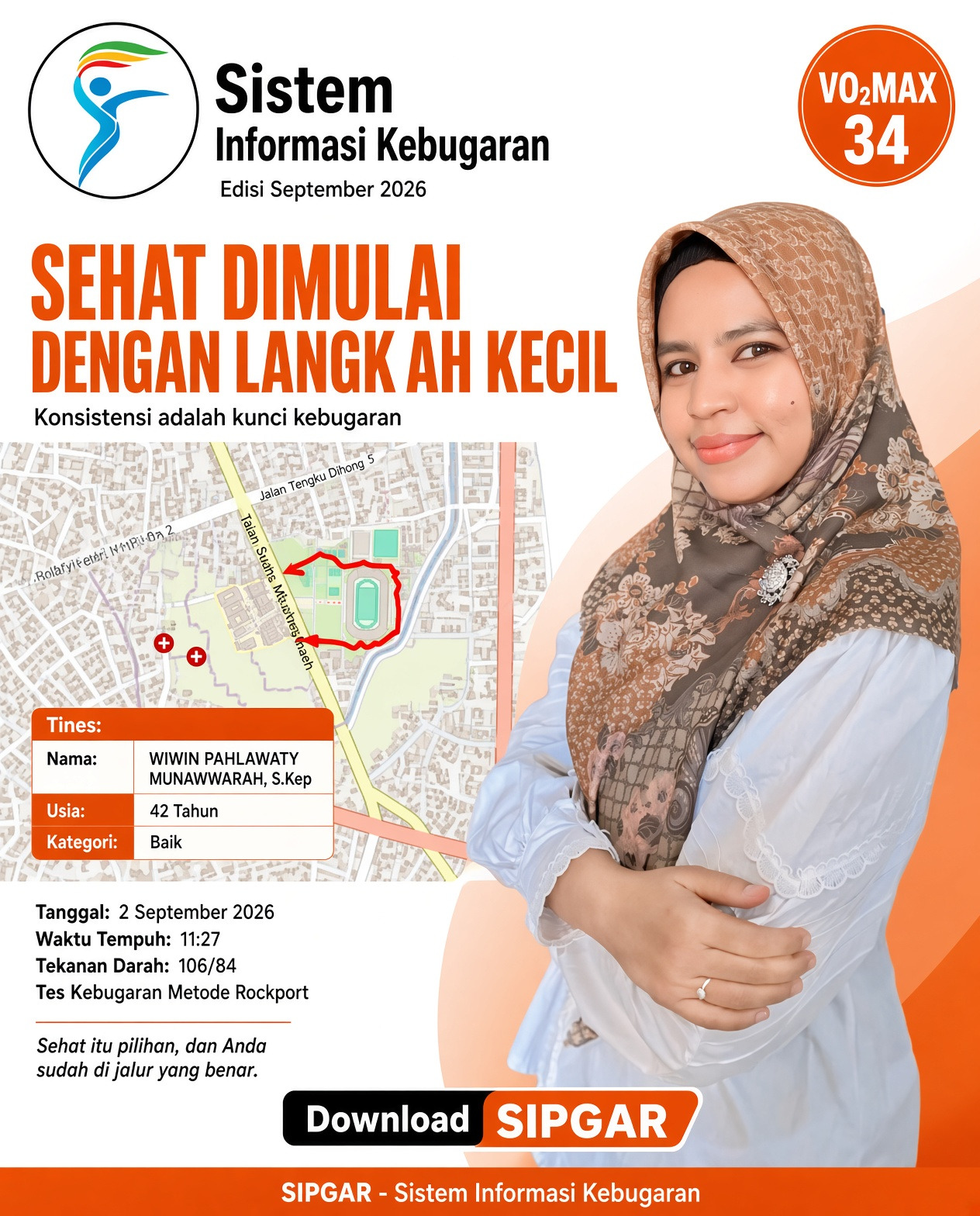 Cover hasil tes kebugaran WIWIN PAHLAWATY MUNAWWARAH, S.Kep