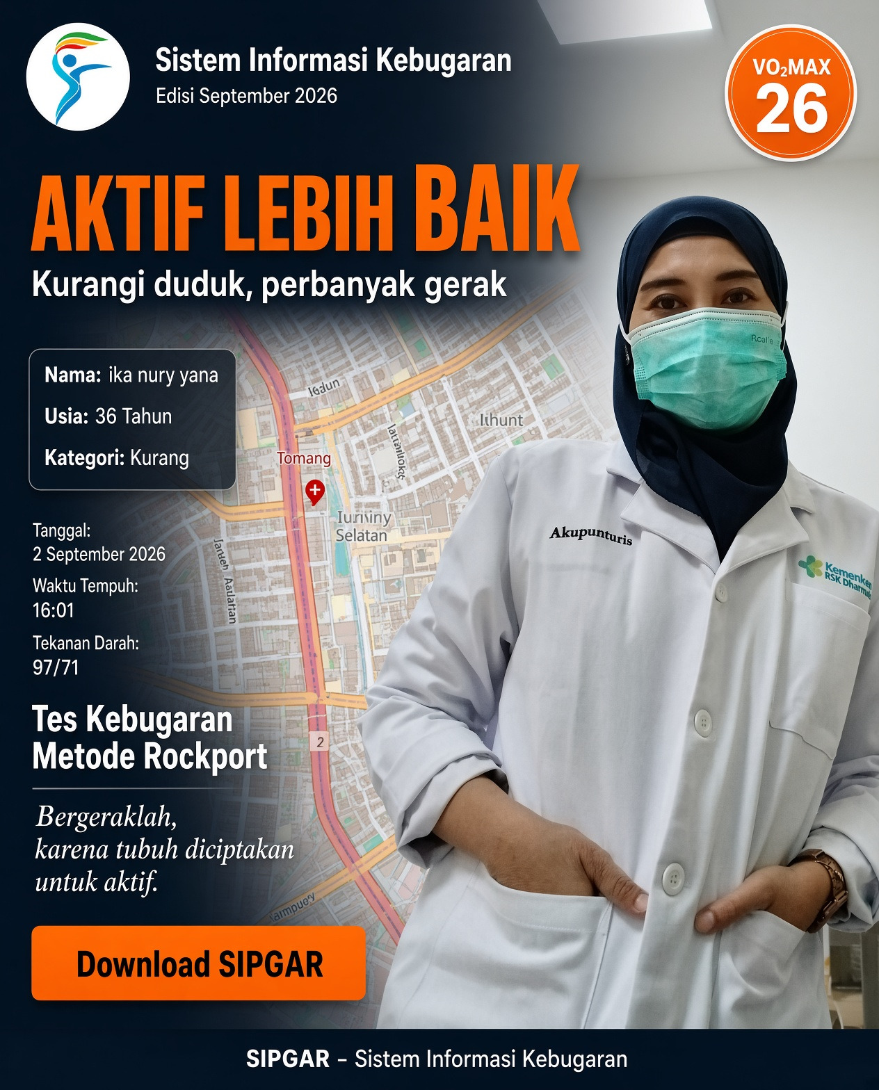 Cover hasil tes kebugaran ika nury yana