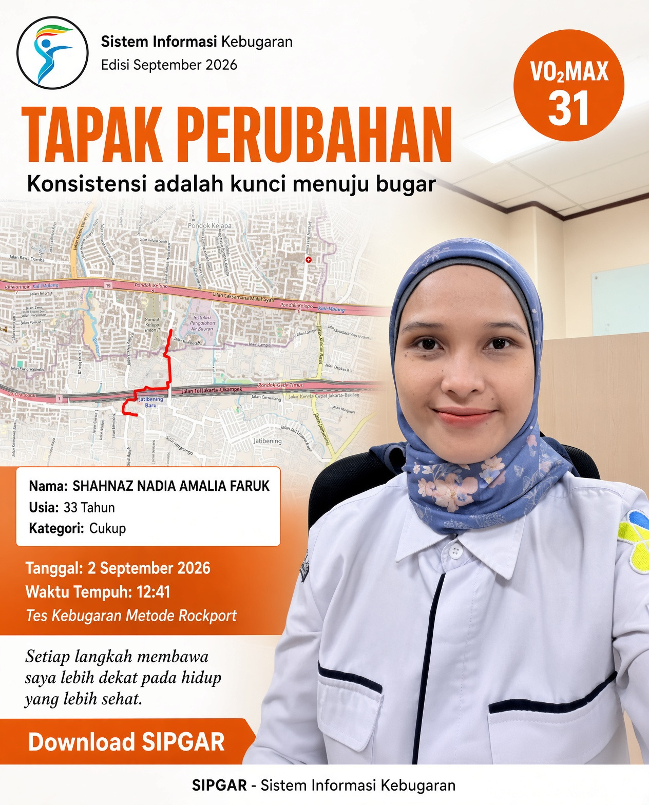 Cover hasil tes kebugaran SHAHNAZ NADIA AMALIA FARUK